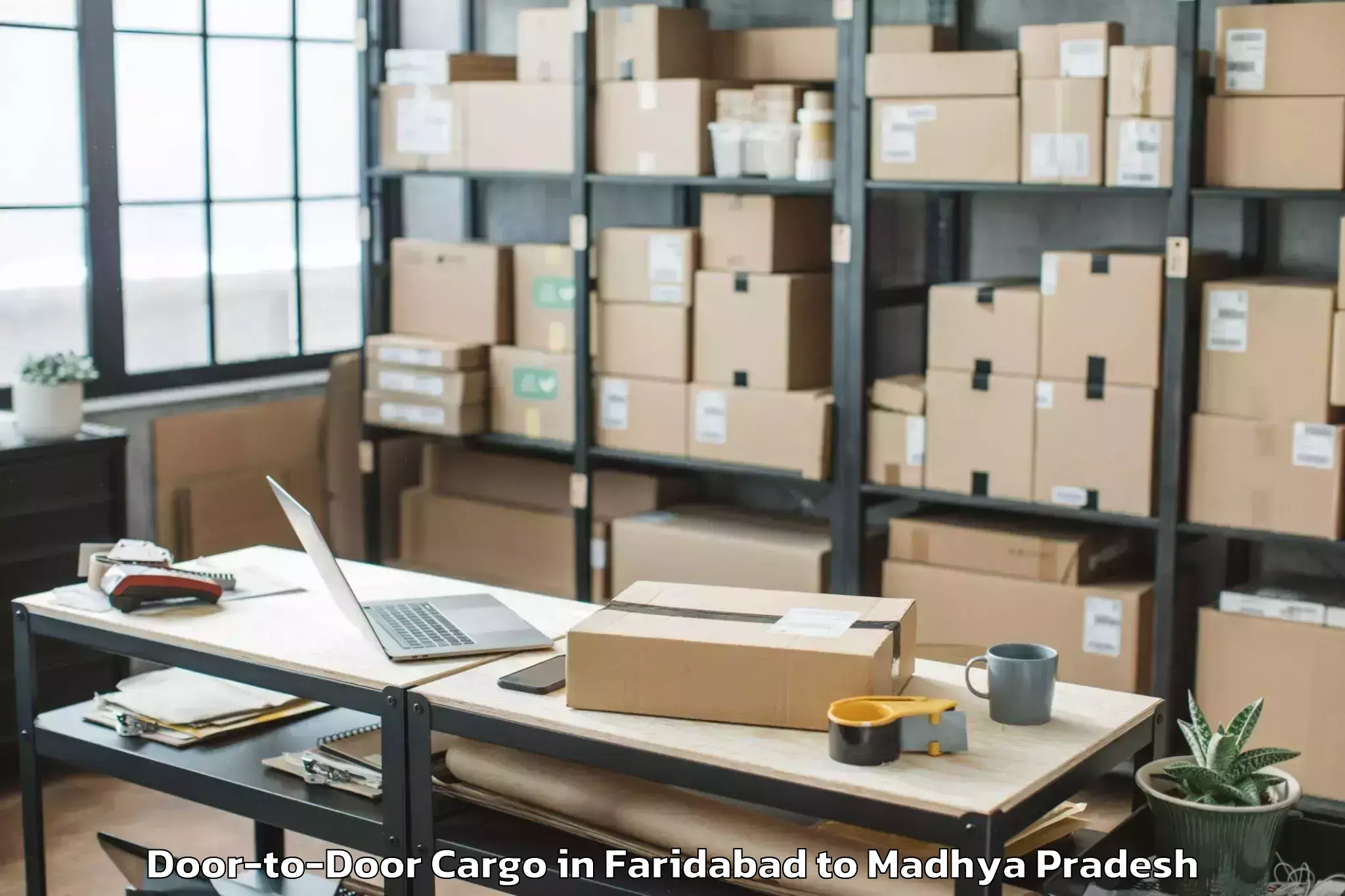 Book Faridabad to Aron Door To Door Cargo Online